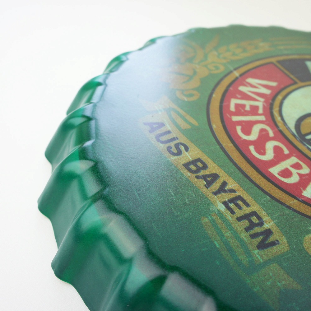  王冠型プレート ブリキ壁掛け看板 1664（黄）