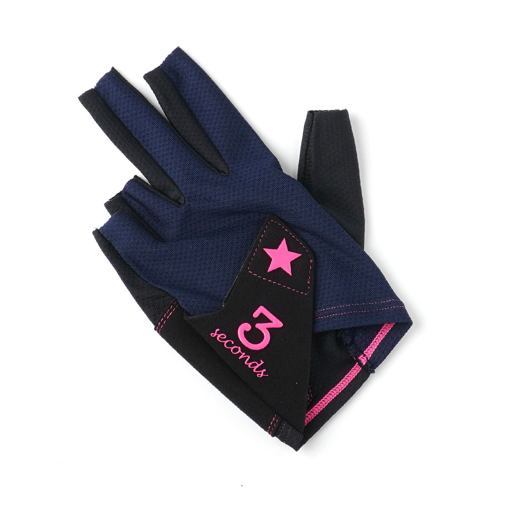  【メール便可】 スリーセカンズ グローブ 5FG ネイビー/ネオンピンク 各種